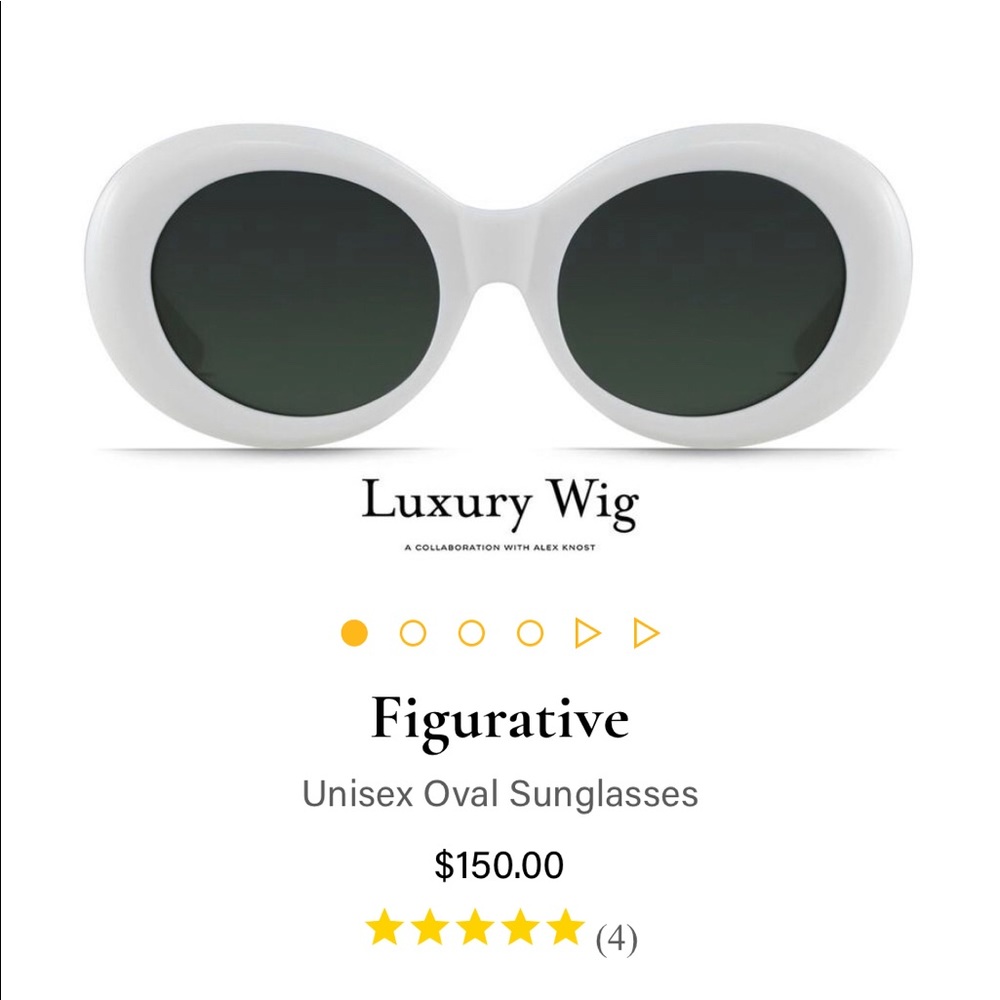 NEW RAEN UNISEX OVERSIZED WHITE OVAL SUNGLASSES